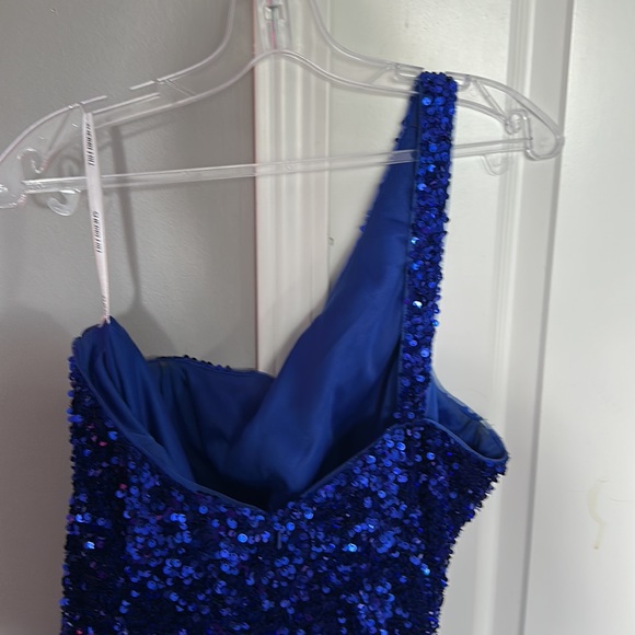 Sherri Hill One Shoulder Sequin Homecoming Dress - Picture 2 of 5